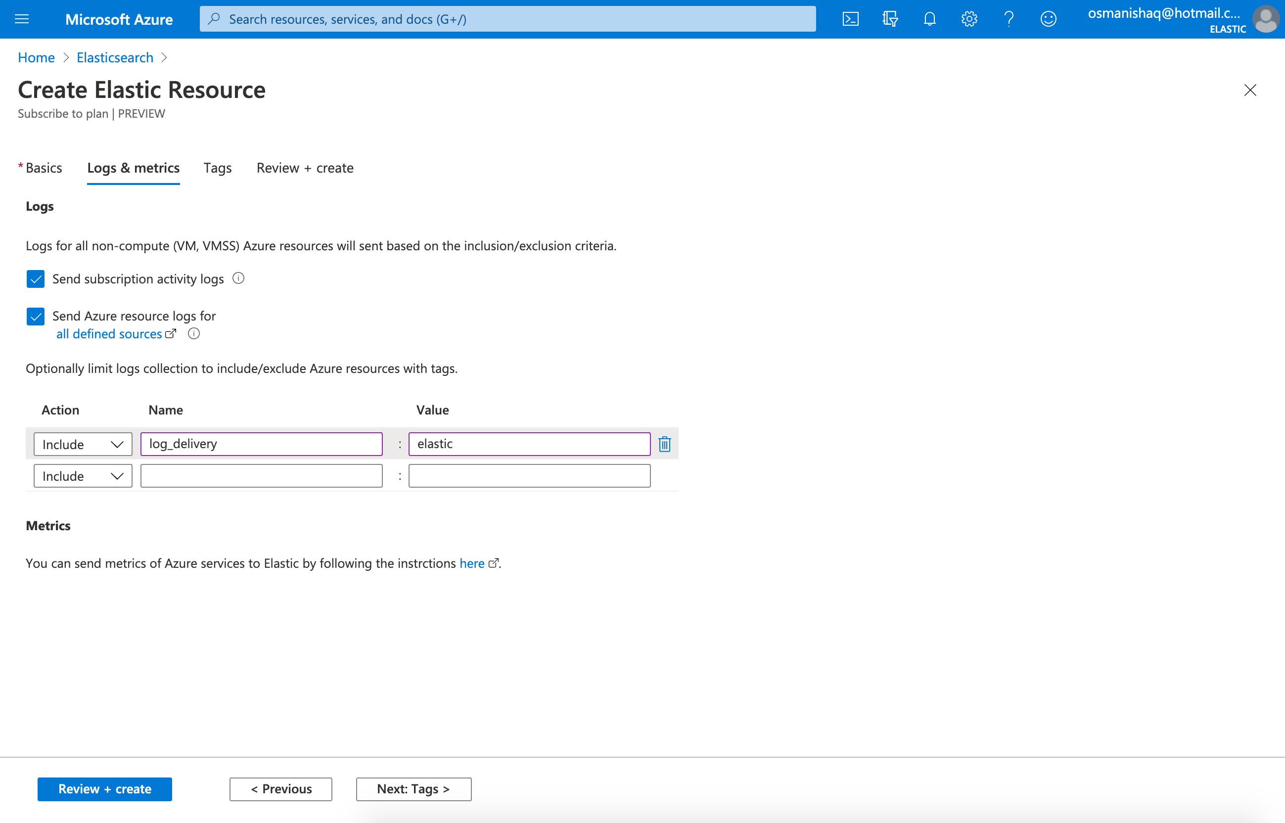 Create an Elastic Resource Image