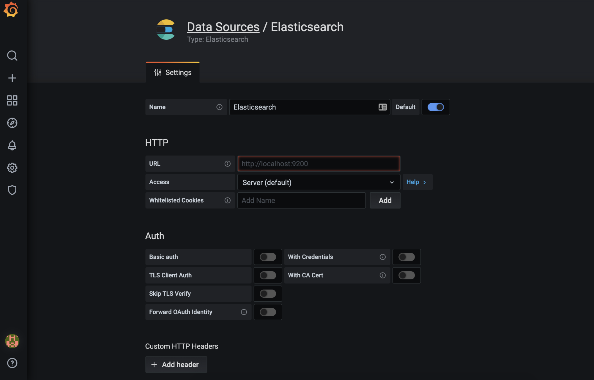 공식 Grafana Elasticsearch 플러그인