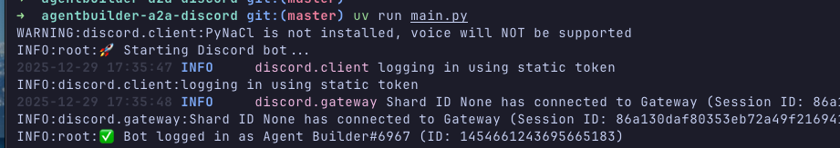 Online bot in Discord server