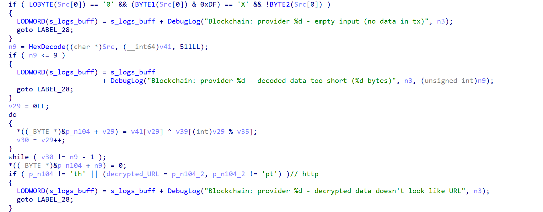 C2 dexoring/decoding validation part 1