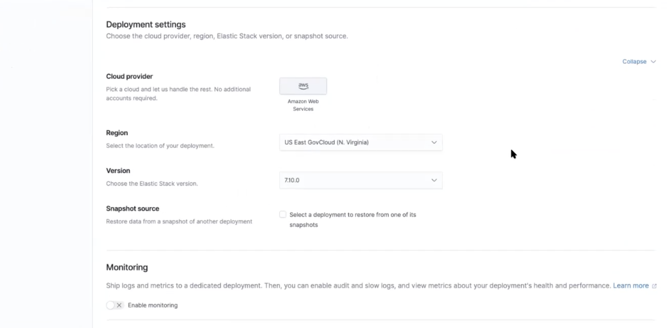 You will be defaulted to the latest Elastic Stack version when you create a new deployment