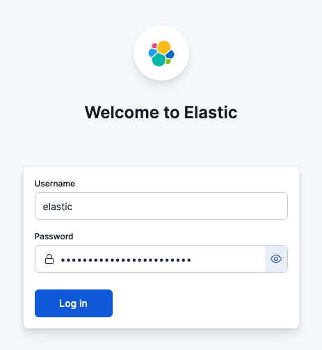 Elasticウェルカム画面。