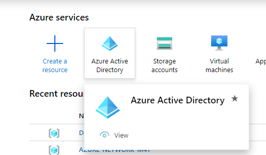 Azure Active Directory settings