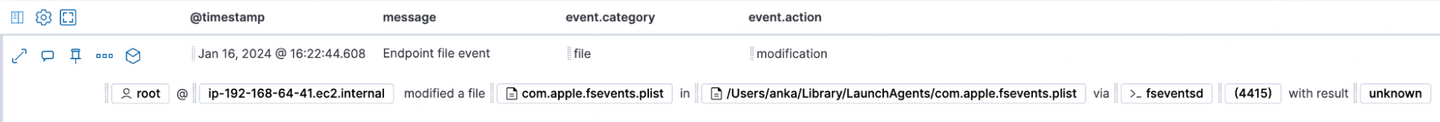 Persistence via a Masqueraded Plist Filename Detection Event