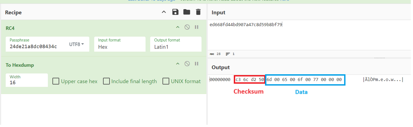 Integrity check via CyberChef