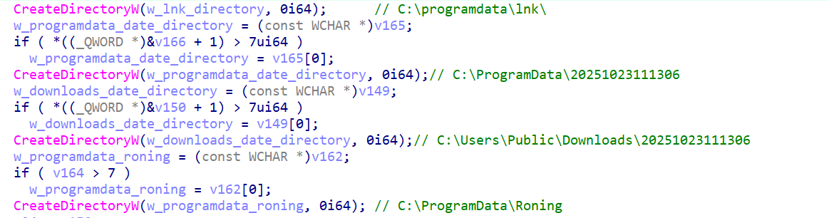 Folder creation to drop files