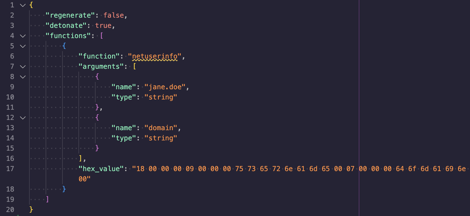 Sample Generated BOF Arguments