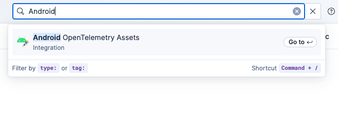 Searching content pack