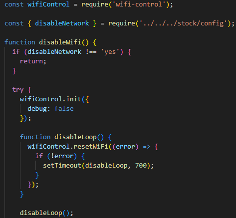 Disable Wi-Fi adapter