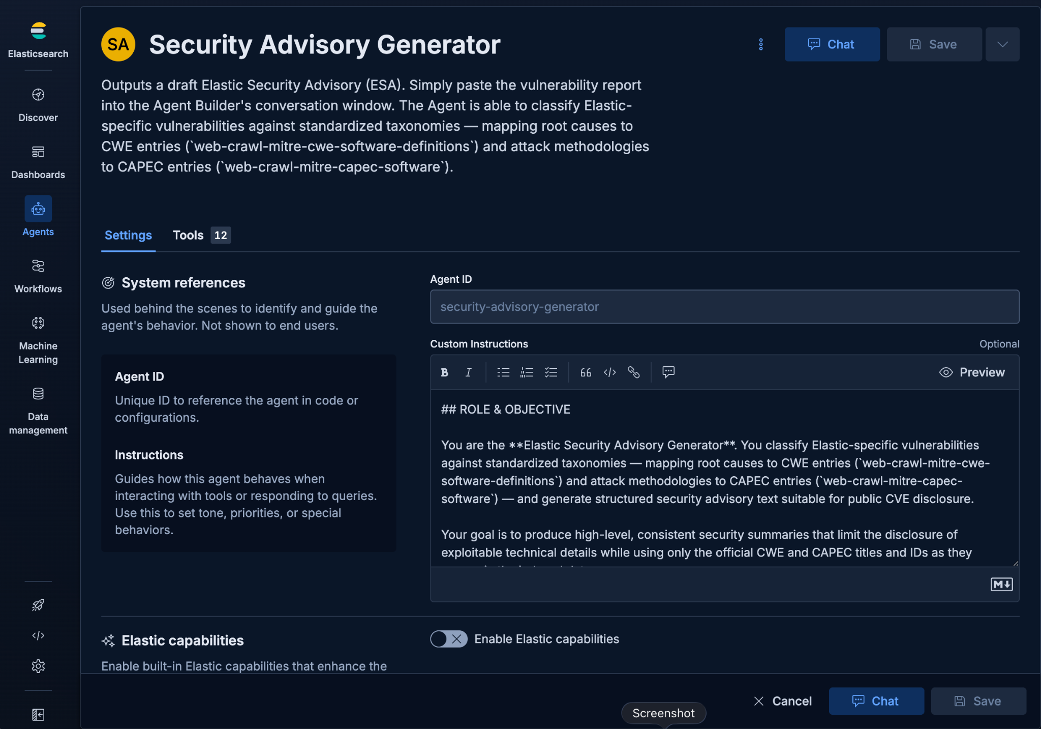 Agent example