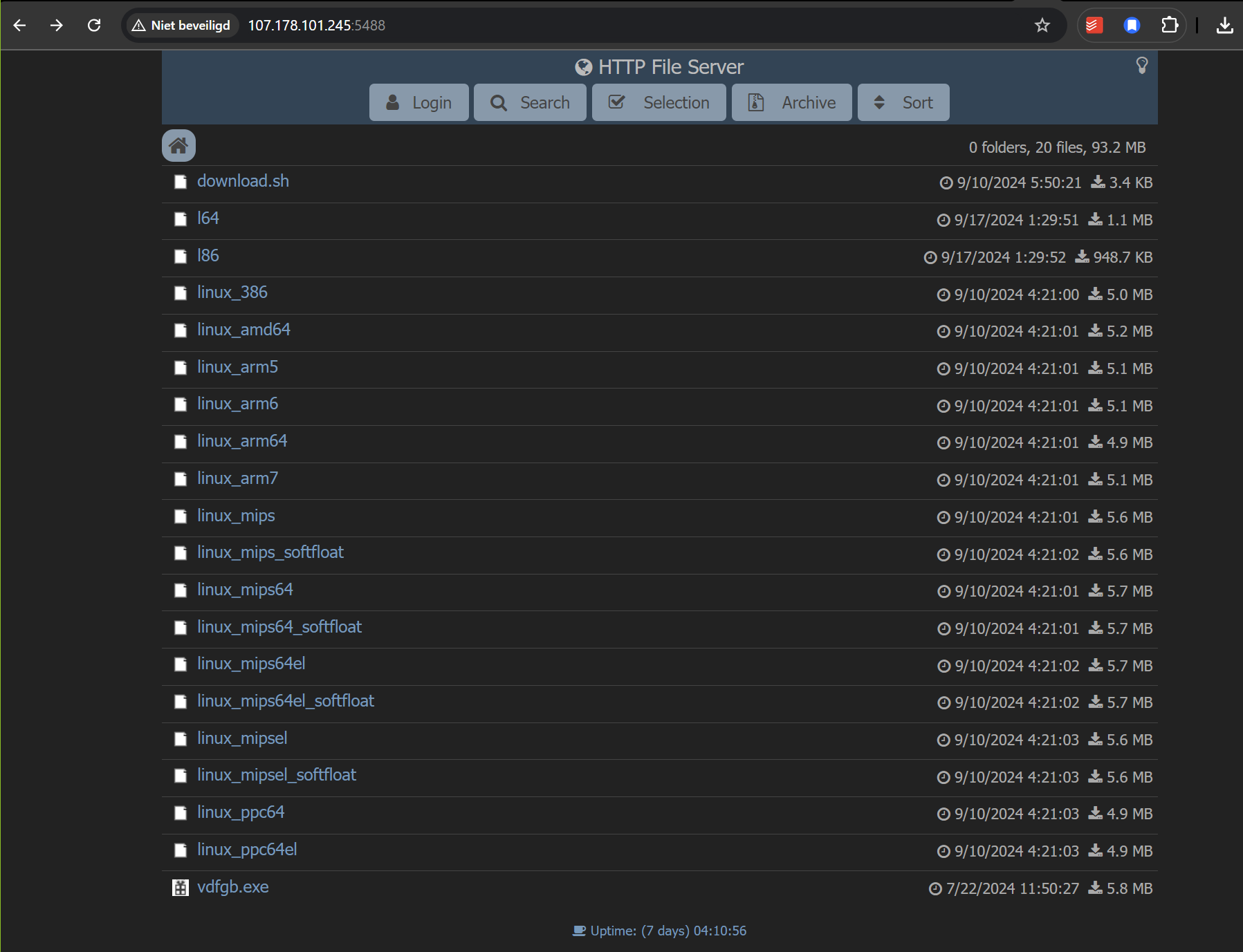 Rejetto File Server Hosting Several Pieces of Malware