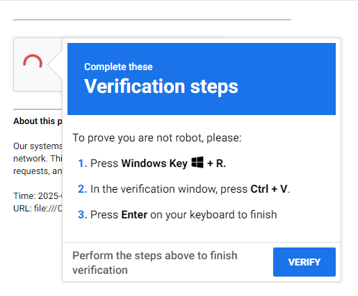 Fake CAPTCHA GUI