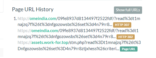 Phishing link redirection