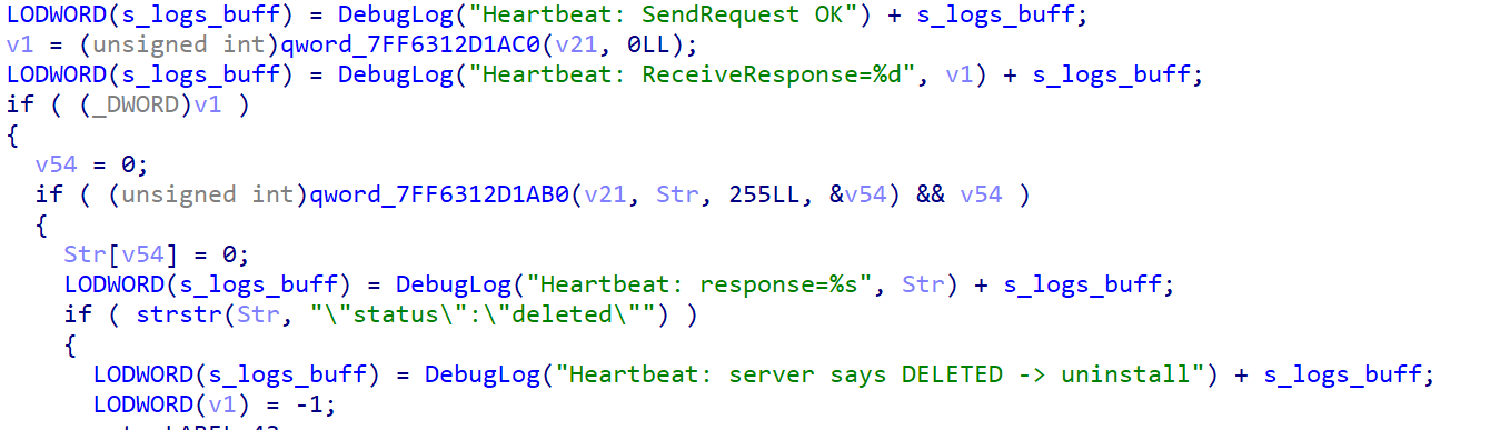Parsing heartbeat response