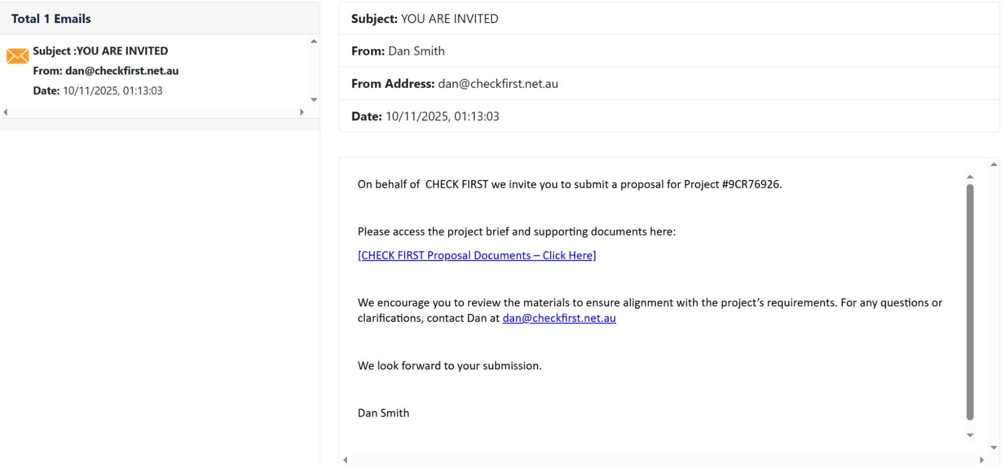 Phishing email - Subject “YOU ARE INVITED”