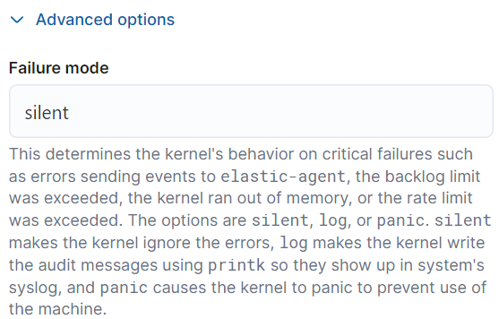 Specifying failure mode