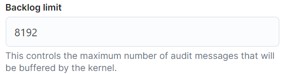 Specifying the backlog limit