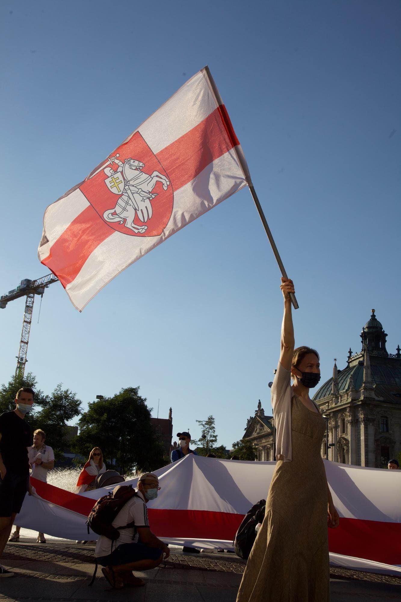 Munich flag protest.