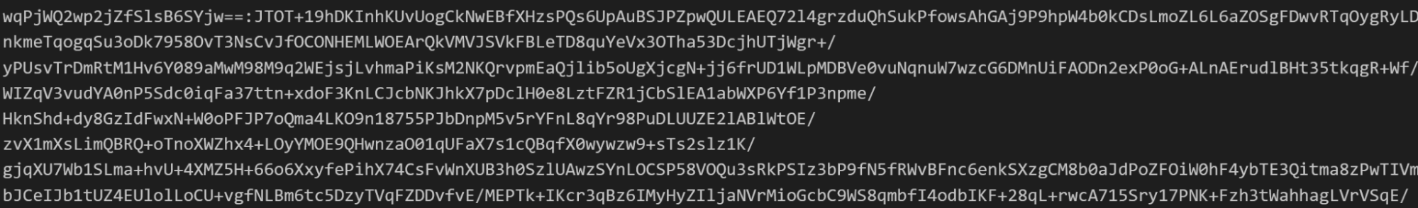 Encrypted data received from C2