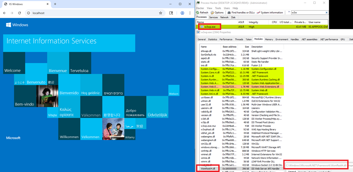WsmRes64.dll loaded under w3wp.exe