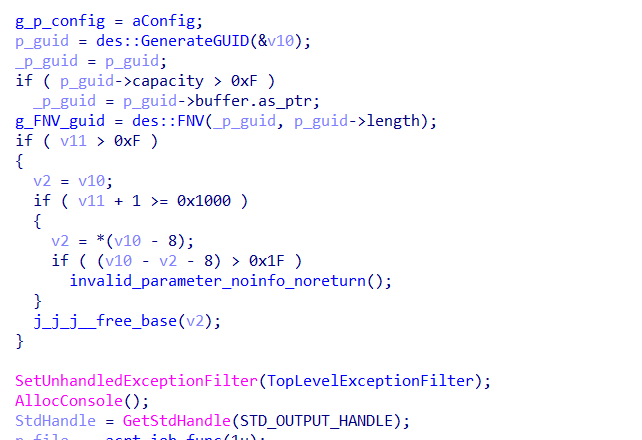 GUID generation and FNV hashing