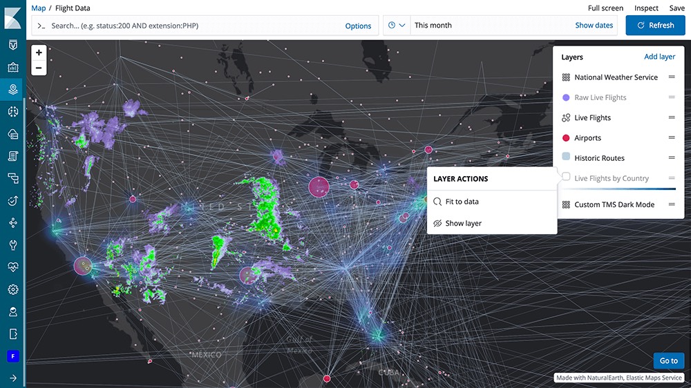 Kibana 6.7 中的 Maps