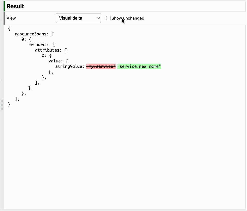 OTTL Playground different result types