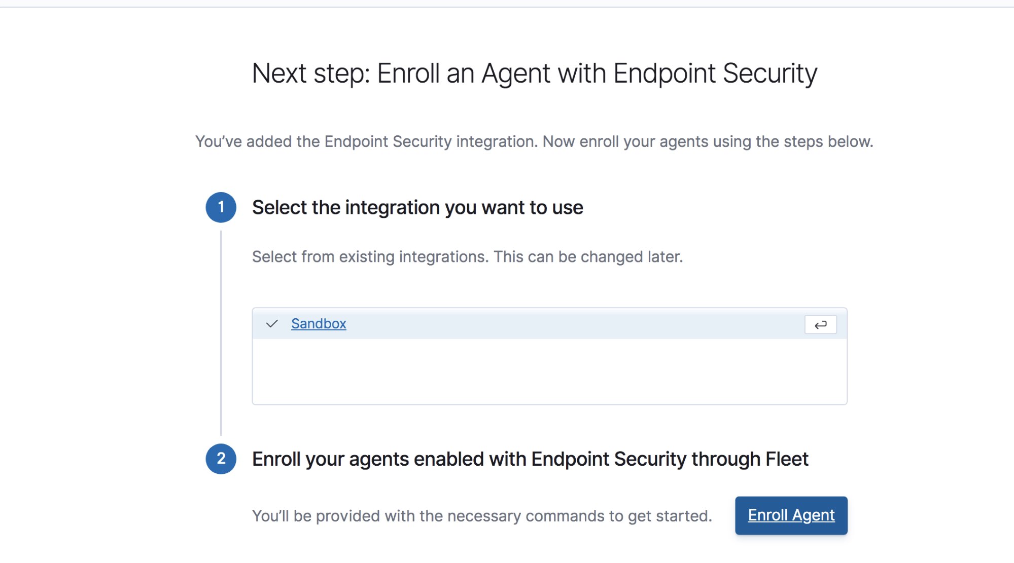 Enroll an agent with Endpoint Security