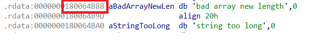 Referenced string after LEA obfuscation