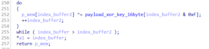 Payload Decryption via XOR