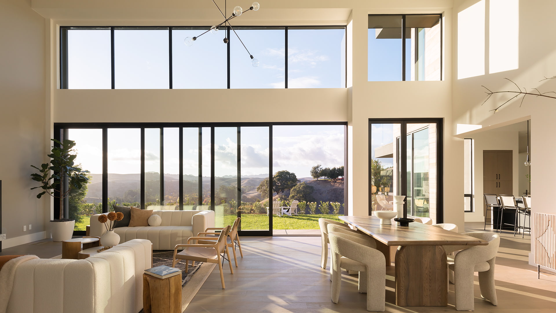 Lucas Ranch home interior with vaulted ceilings