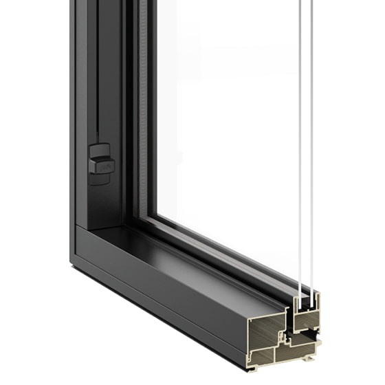 a fiberglass window corner section