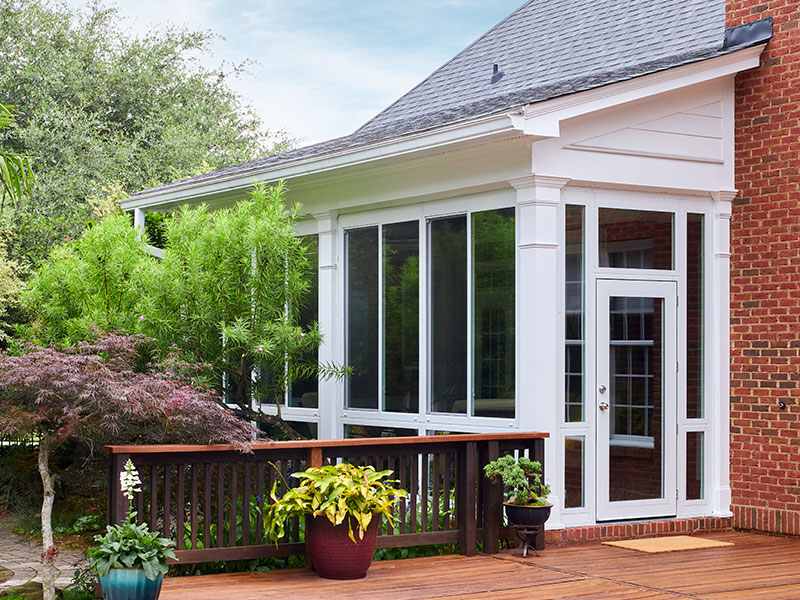 sliding windows sunroom garden