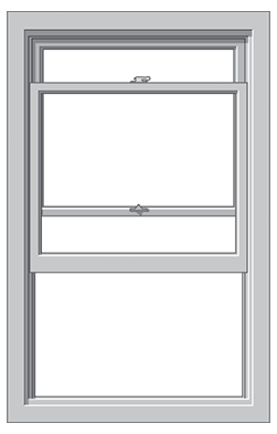 an illustration of a single-hung window