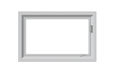 gray illustration of an awning window