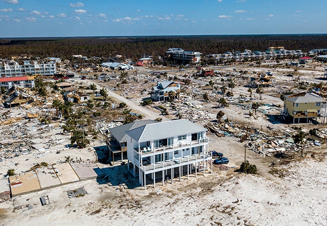 one home is left standing after a hurricane