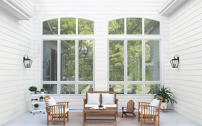 two floor-to-ceiling window combinations