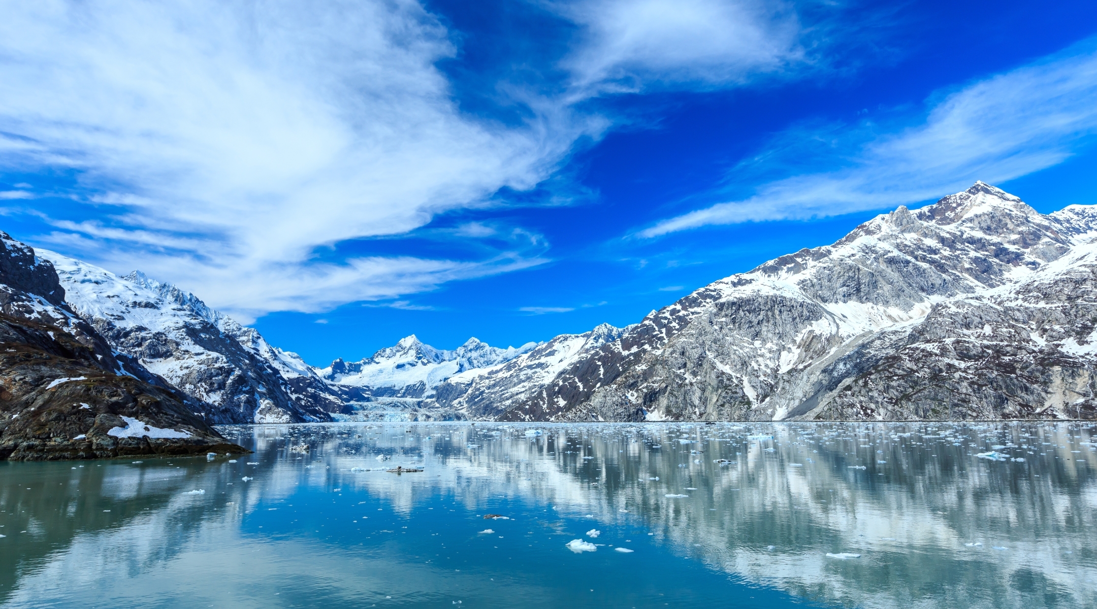 Mountains by a lake in Alaska