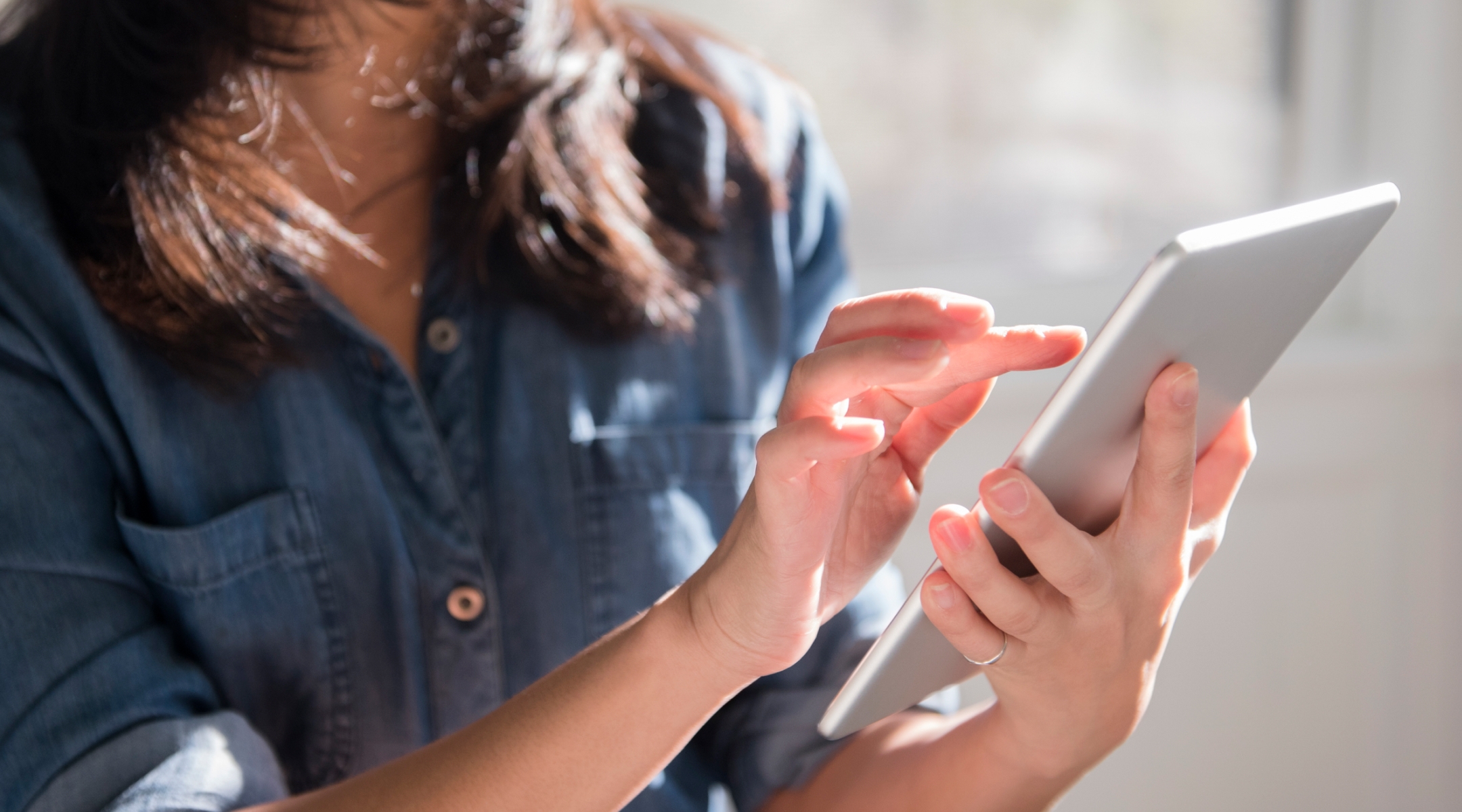 Customer researching emergency loans on a mobile phone