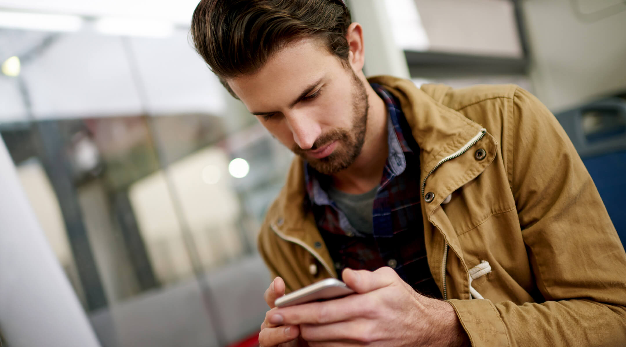Man checking his phone