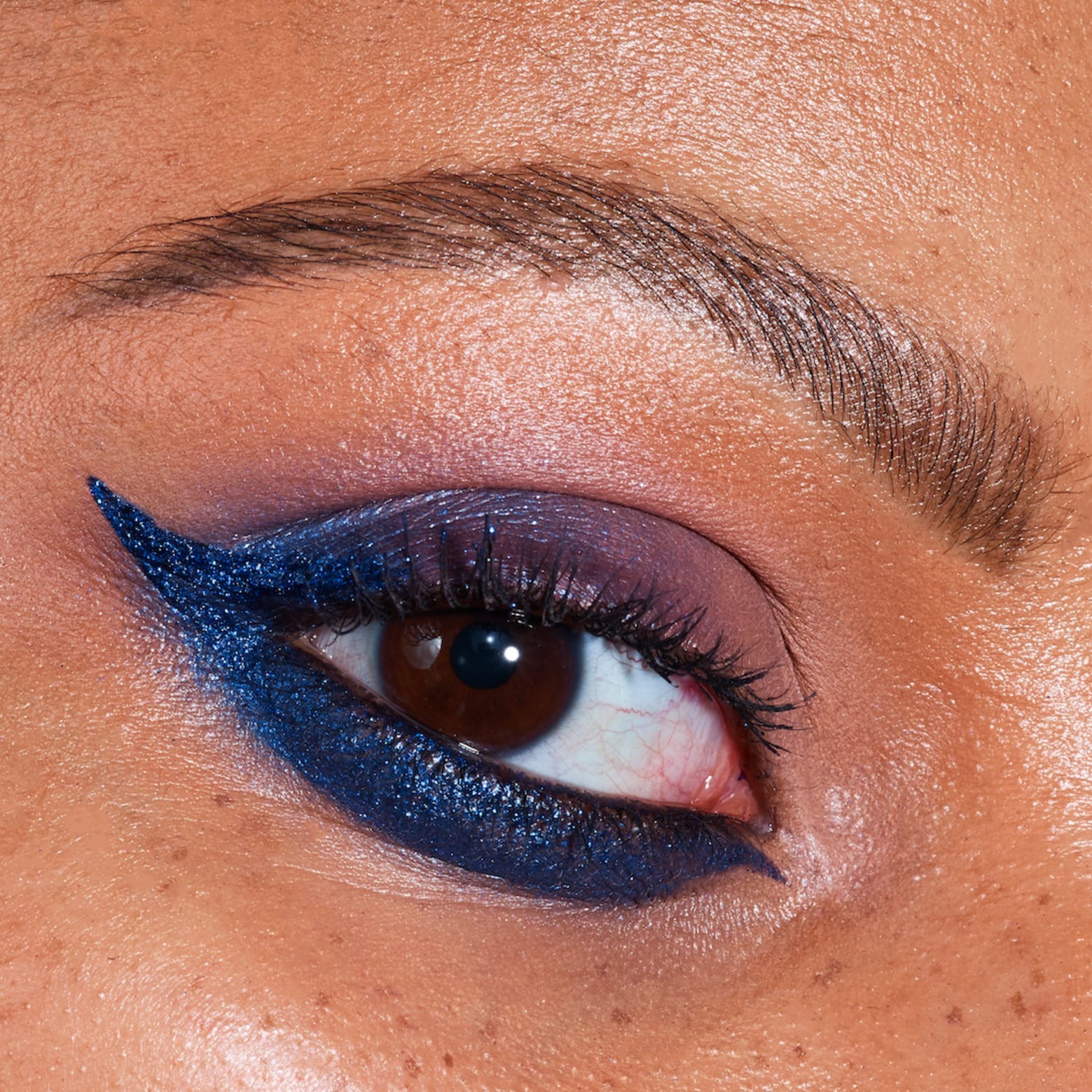 blue sparkly eyeshadow