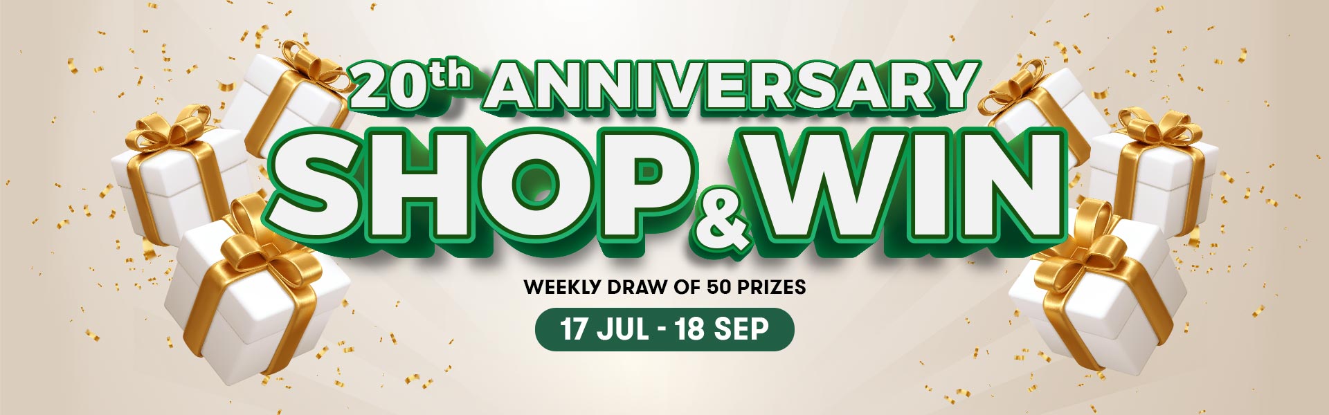 20th Anniversary Shop & Win Lucky Draw