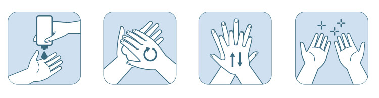 4 steps to sanitising your hands properly