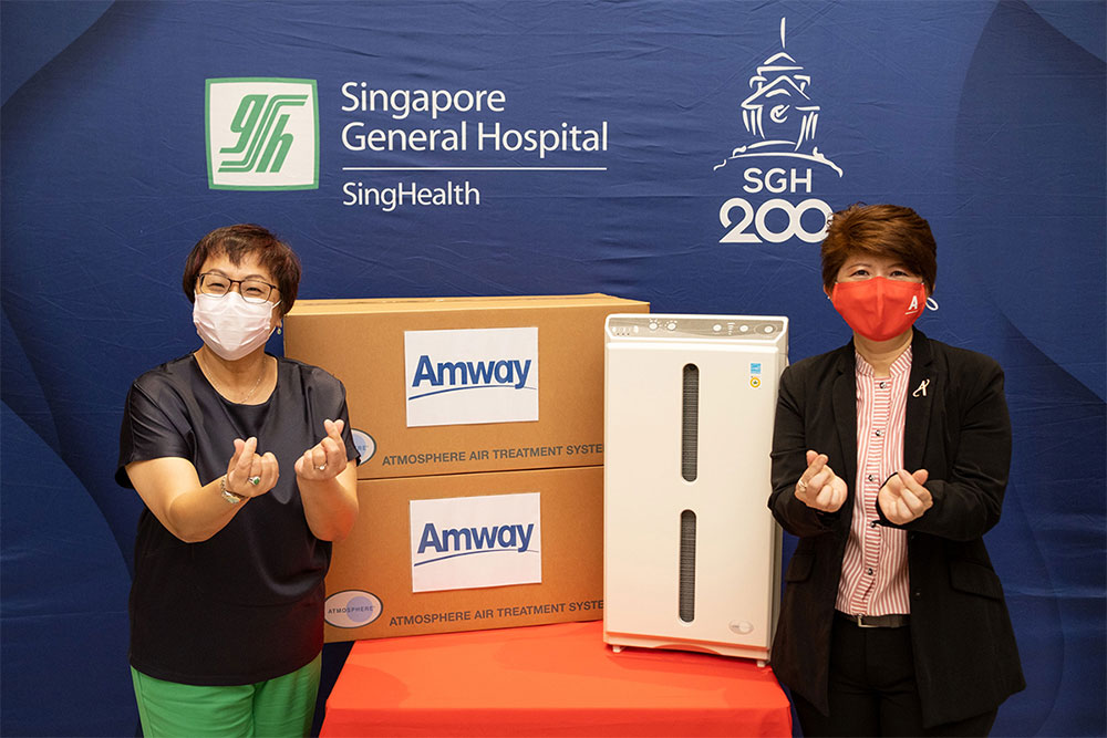 Amway Atmosphere air purifiers donation to SGH