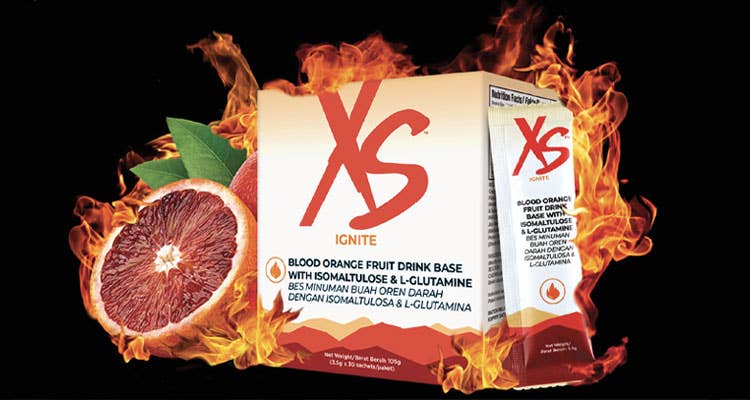 XS IGNITE Blood Orange Fruit Drink Base With Isomaltulose & L-Glutamine 