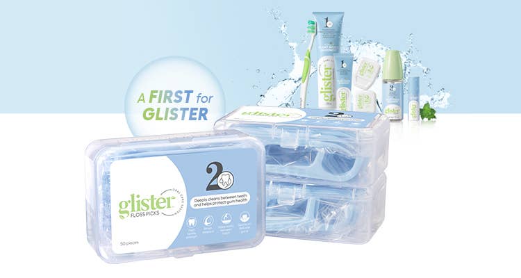 GLISTER Floss Picks: For Cleaner Teeth & Healthier Gums 
