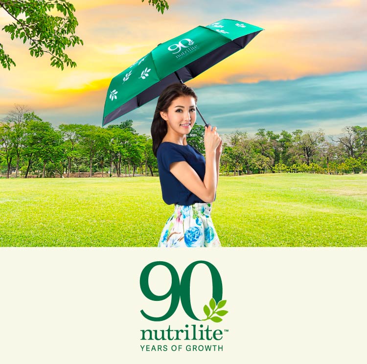 PowerOf90 PWP Nutrilite 90th Anniversary Foldable Umbrella.jpg