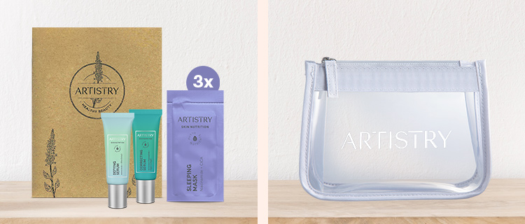 GWP ARTISTRY Total Serum Trial Pack + ARTISTRY Transparent Pouch (worth RM100.50)